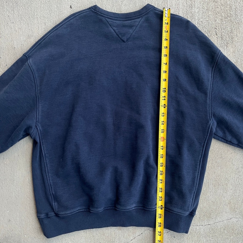 Tommy jeans ribbed crew neck‎ small petite navy blue embroidered - Picture 4 of 7